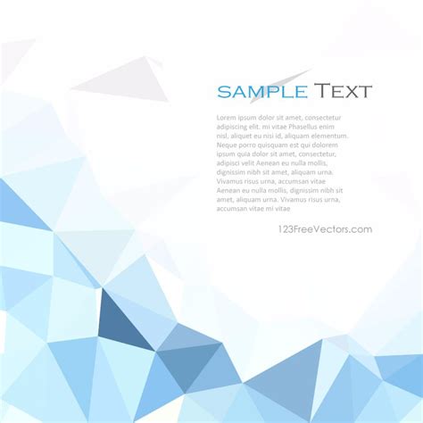 light blue abstract polygonal triangular background template