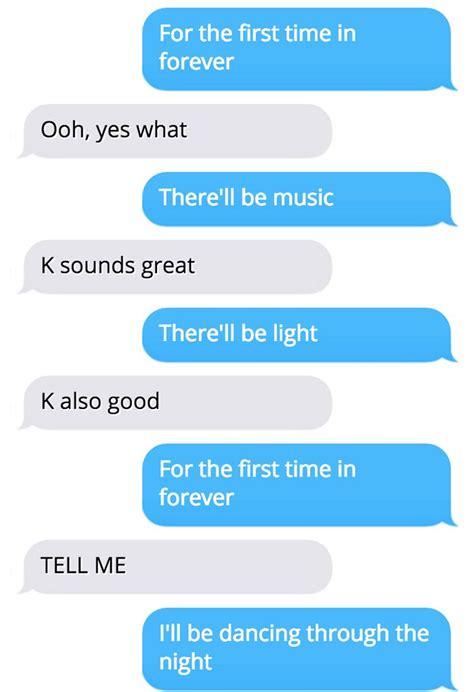this is what happened when we texted disney lyrics to our friends funny lyrics disney song