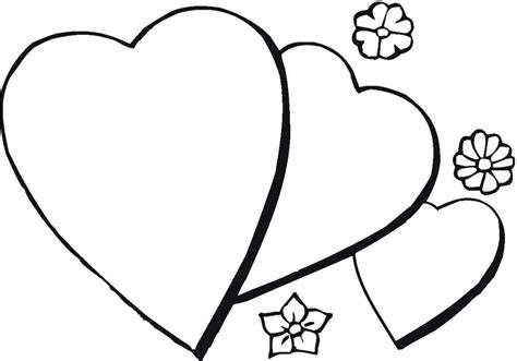 coloring pages  hearts  flowers clipart