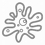 Amoeba Outline Logo Line Icon Drawing Microorganism Bacillus Micro Editor Open Getdrawings sketch template
