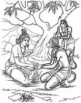 Ramayana Hanuman sketch template