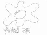 Fried Egg Colouring Food Bundle Teaching sketch template