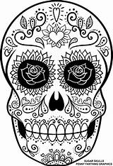 Skull Coloring Pages Sugar Dibujos Skulls Dead Printable Choose Board Adult sketch template