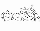 Dientes Dentes Denti Bucal Higiene Dentista Lingua Vamos Bocca Dents Lavado Stampare Dibuix Acolore Corpo Teeth sketch template