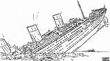 Titanic Malvorlage Sinking Kostenlose Colouring sketch template