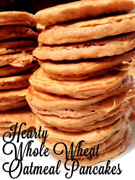learn   kitchen hearty  wheat oatmeal pancakes baby friendly