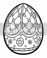 Egg Coloring Easter Pages Flower Faberge Inspired Details Small sketch template