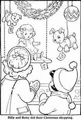 Coloring Christmas Pages Vintage Getcolorings Print sketch template
