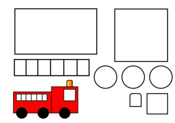 preschool shape fire truck craft template  iteacher designer tpt