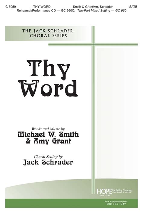 thy word schr satb hope publishing company