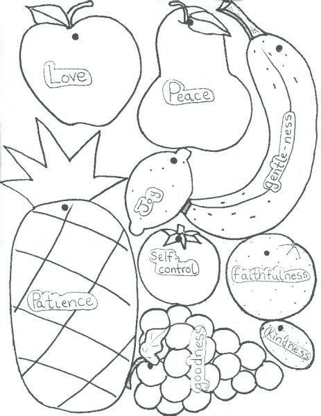 fruit   spirit coloring page sunday school coloring pages fruit