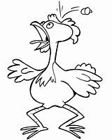 Chicken Coloring Pages Funny Farm Animal Crazy Clipart Chickens Bird Color Printable Yahoo Search Cat sketch template