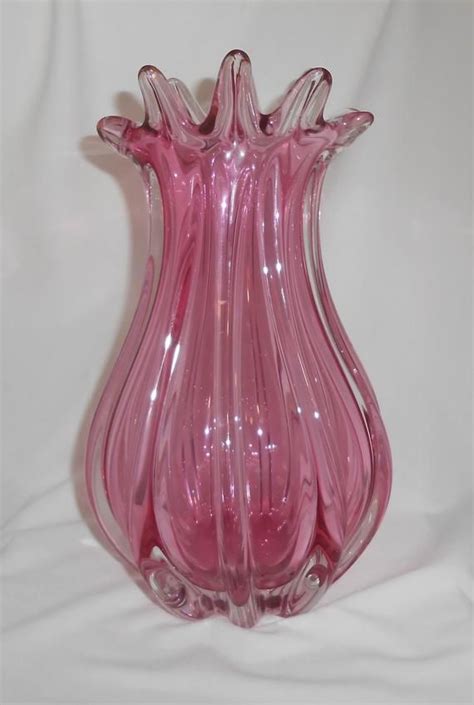 Chribska Glass Czech Glass Free Form Glass Vase Vase