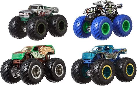 Hot Wheels Monster Trucks 1 64 4 Pack Ast Vehicles Uk Toys