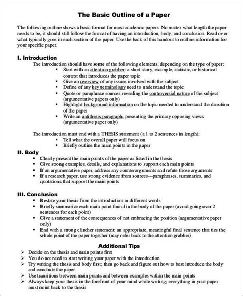 term paper outline sample    start  research paper