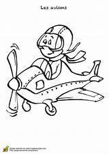 Coloriage Pilote Avion Colorier Avions Transports Hugolescargot Taupe Herbe Coloriages sketch template