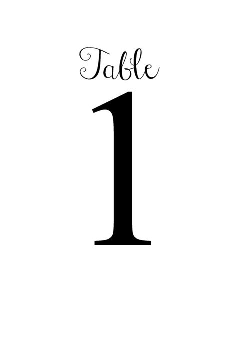 images   printable table numbers template printable