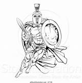Spartan Warrior Sword Coloring Pages Shield Vector Illustration Running Trojan Helmet Mascot Drawing Soldier Strong Cape Atstockillustration Getdrawings High Getcolorings sketch template
