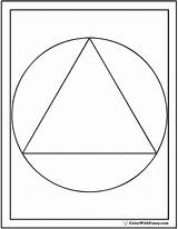 Triangle Circle Coloring Shape Pages Color Printable Squares Circles Colorwithfuzzy Print sketch template