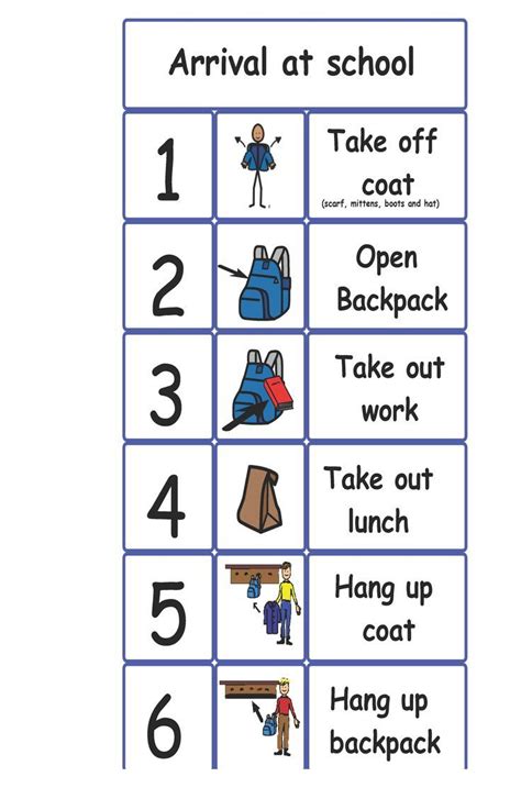 unique  printable visual schedule  preschool kindergarten