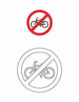 Coloring Road Traffic Sign Signs Pages Printable Prohibited Cycles Cliparts Clip Limit Speed Library Clipart 792px 57kb Bicycle sketch template