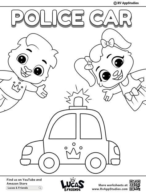 police car coloring pages print