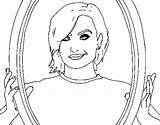 Demi Lovato Coloring Popstar Coloringcrew Pages sketch template