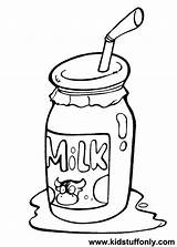 Milk Coloring Pages Bottle Cookies Drawing Glass Printable Color Colorings Getcolorings Getdrawings Popular sketch template