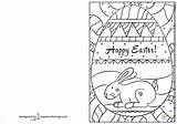 Easter Coloring Card Happy Pages Cards Printable Supercoloring Categories sketch template