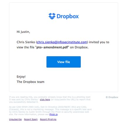 dropbox phishing attacks templates  examples infosec