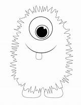 Monster Printable Monsters Templates Color Coloring Theme Eyes sketch template