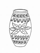 Vase Coloring Pages Printable Color Print Kids Recommended sketch template