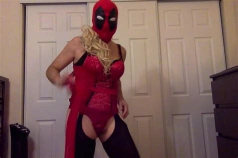 Lady Deadpool Cosplay Sexy Tasha Crossdresser Tranny