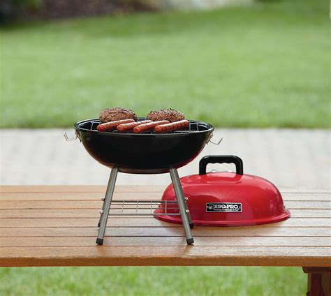 bbq pro  tabletop charcoal grill red