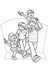 Coloring Family sketch template