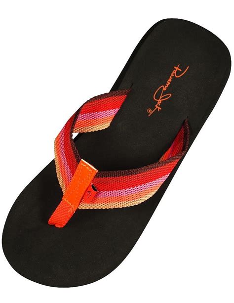 panama jack ladies flip flop sandal blackred large walmartcom
