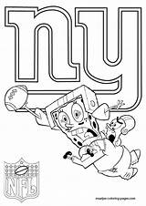 Giants Coloring York Pages Football Template sketch template
