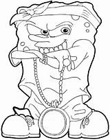 Spongebob Gangster sketch template