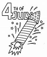 Coloring Pages July 4th Kids Firework Fourth Fireworks Sheets Independence Flag Celebration Crafts Memorial sketch template