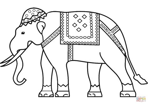 indian elephant coloring page  printable coloring pages