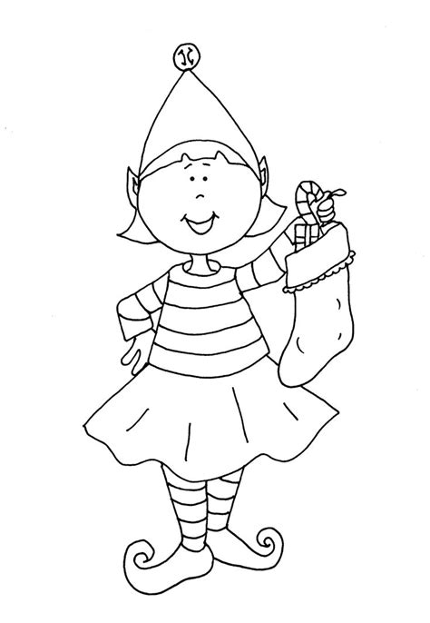 girl elf coloring pages gallery printable christmas coloring pages