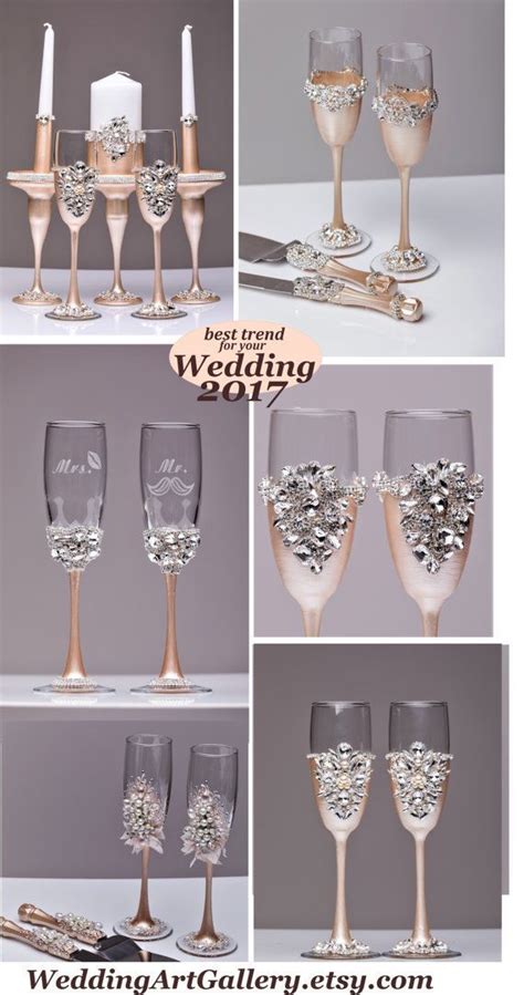 Personalized Wedding Glasses And Cake Server By Weddingartgallery