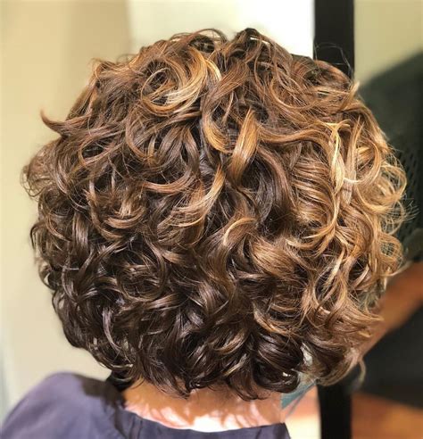 Short Curly Golden Bronde Hairstyle Curly Bob Hairstyles Short