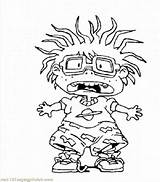 Coloring Rugrats Pages Chuckie Printable Popular Coloringhome sketch template