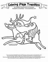 Coloring Dulemba Reindeer Pages Flying Tuesday Ride Santa Getcolorings Getdrawings Christmas sketch template
