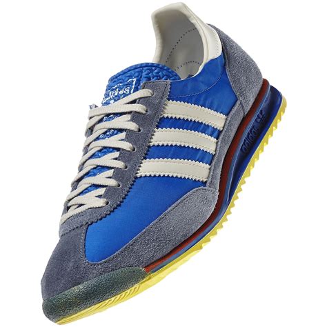 adidas originals sl  vintage trainers mens blue retro sneakers