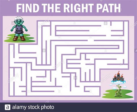 Maze Game Of Giant Finds Its Way To The Sky Palace Stock Vector Image