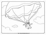 Parachute Coloring Pages Oso Special Agent Skydiving Colouring Disney Template Comments Sheets Getcolorings sketch template
