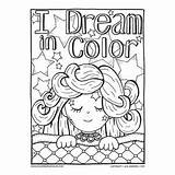 Coloring Girl Sleeping Color Cute Little Want Bed sketch template