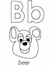 Coloring Bear Abc Learning sketch template